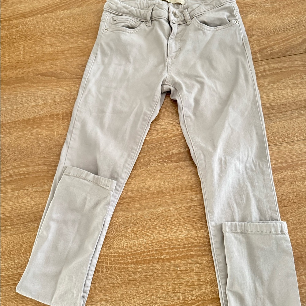 Zara Women's Skinny Jeans in Soft Gray
